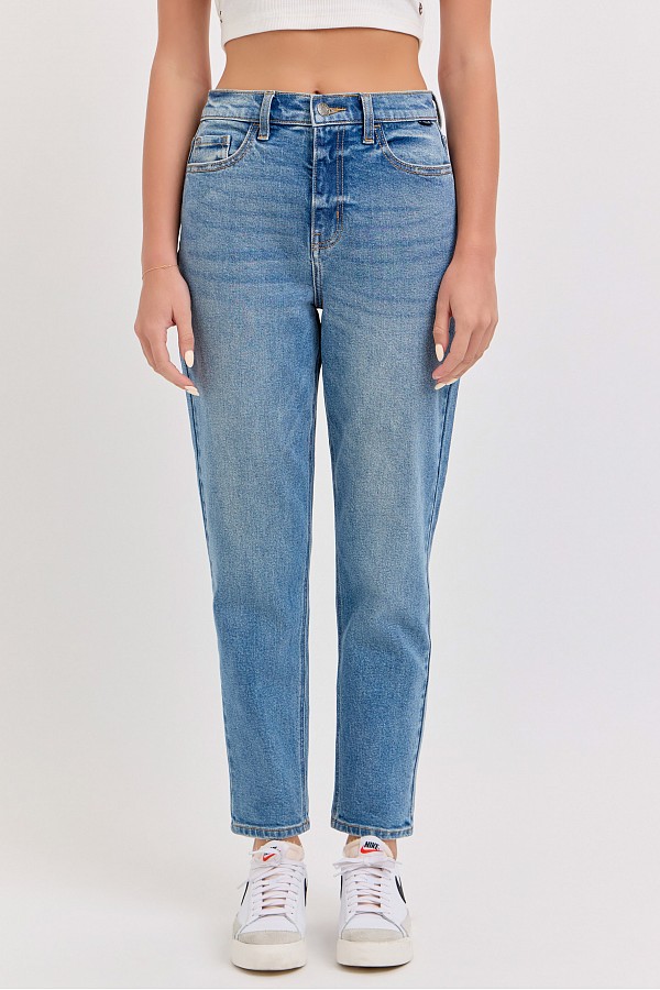 High Rise Mom Crop Jean
